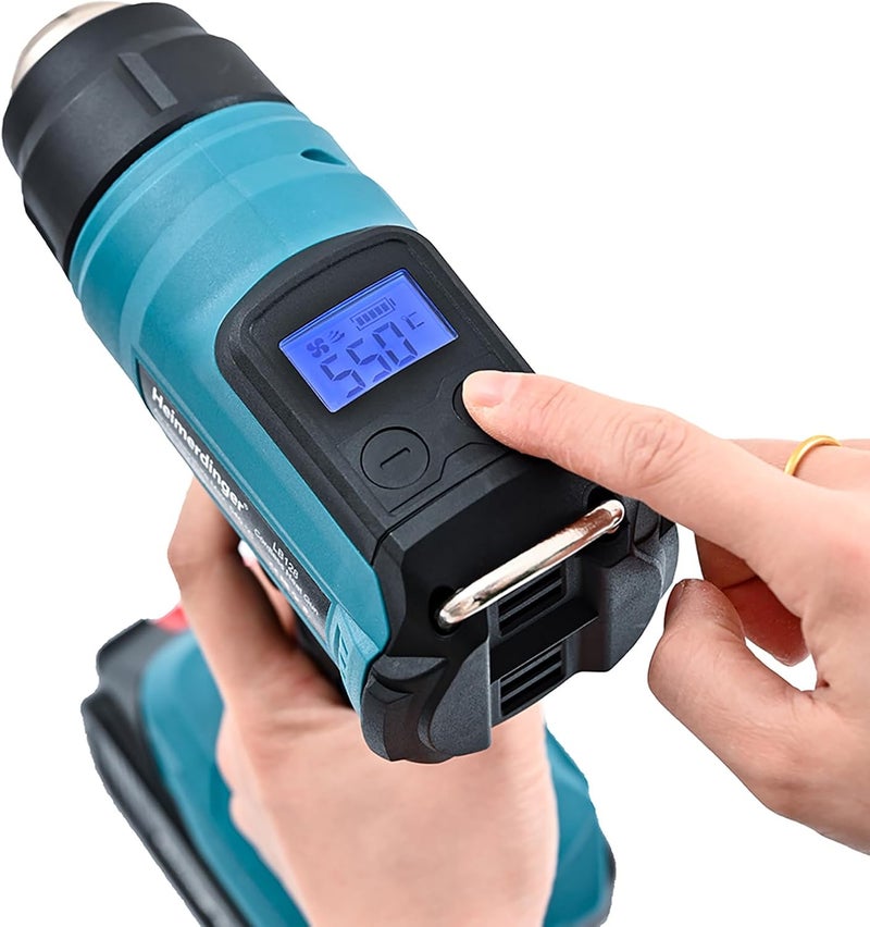 Heimerdinger Cordless Heat Gun Compatible with Makita 18V Battery, Max 1202°F Heavy Duty Hot Air Gun with Overload Protection,Fast Heating for Crafting, Shrink Tubing,Vinyl Wrap - Image 5